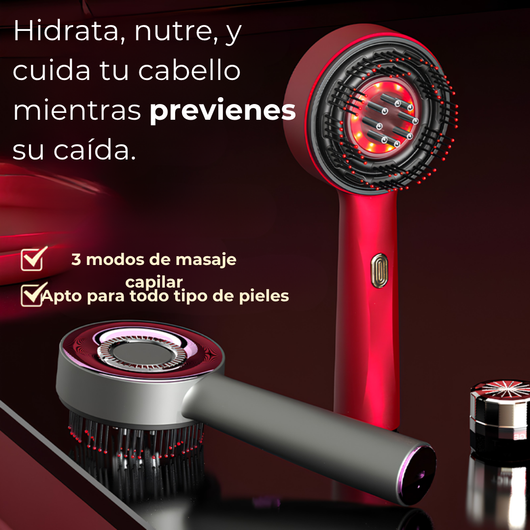 Masajeador capilar con luz roja