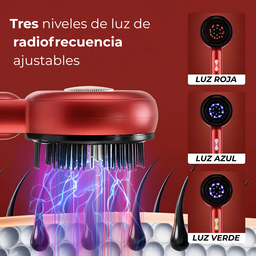 Masajeador capilar con luz roja